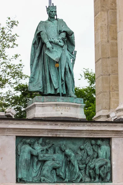 Bronzová Socha Andrase Budapešti — Stock fotografie