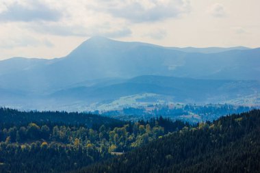 güzel mavi karpatian dağları manzarası