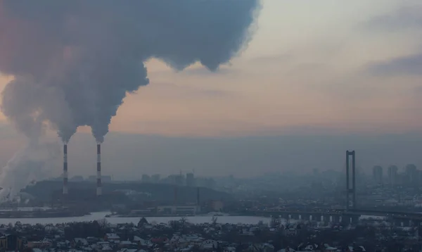 Kyiv Kış Kentsel Manzarası — Stok fotoğraf