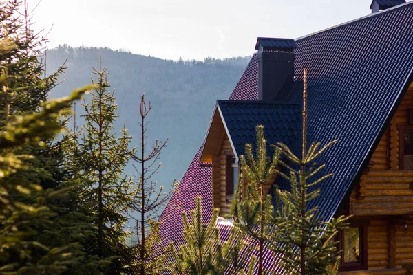 wooden house in the mountain