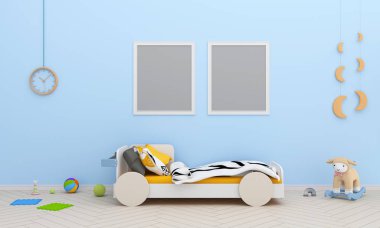 Yatak odasının içi çocuk için, 3 portre