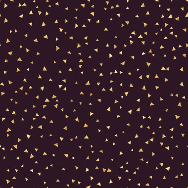 Siyah sorunsuz vektör pıtırtı şık altın glitter üçgenler