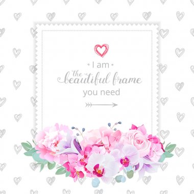 Mor tonda kare vektör tasarım çerçeve