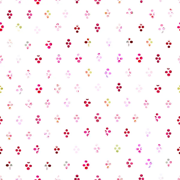 Rainbow round blob confetti impresión vectorial sin costuras . — Vector de stock