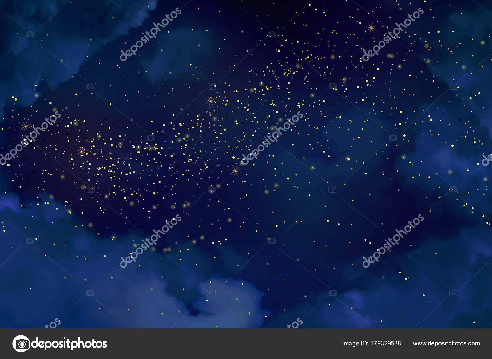 Night Dark Blue Sky Background