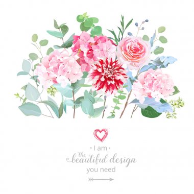 Çiçek tasarım vektör sınır suluboya tarzında