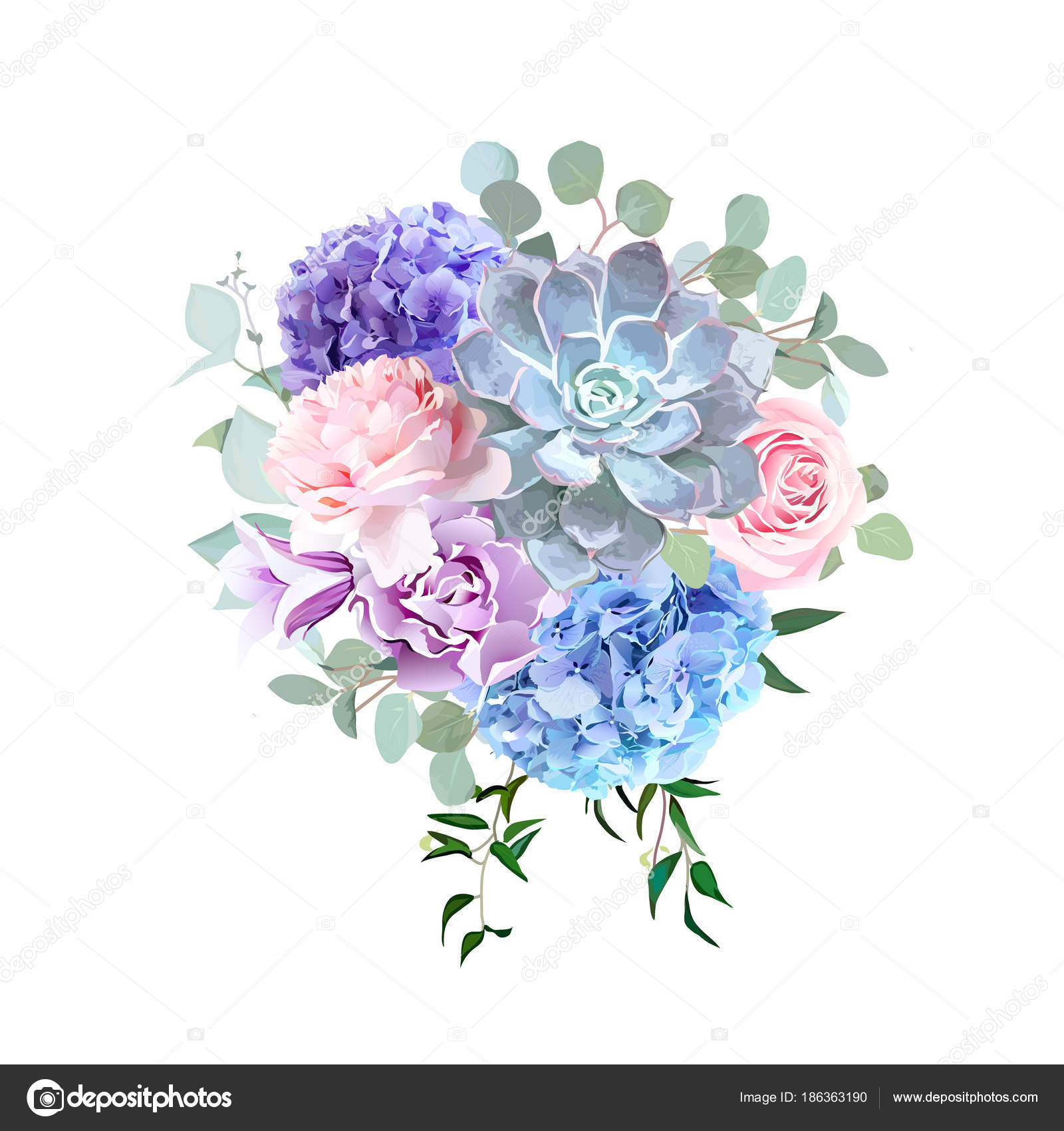 Stylish violet colored and pink flowers vector design bouquet Stock Vector  by ©lavendertime_ 186363190, image size:1600x1700