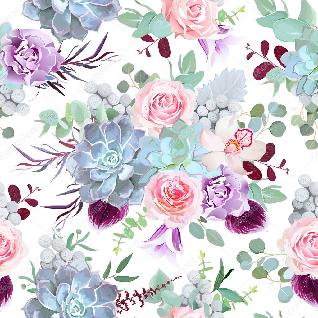 Beautiful winter sesonal floral print