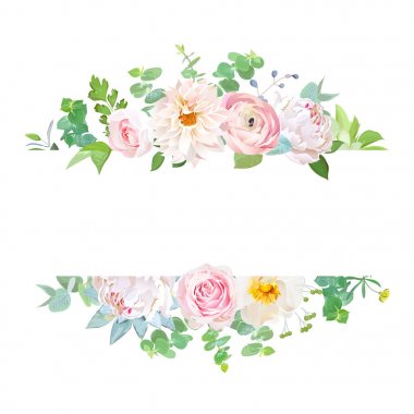 Yatay botanik vektör tasarım afiş