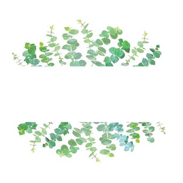 Vector greenery illustration for rustic, simple wedding design. — Stock Vector