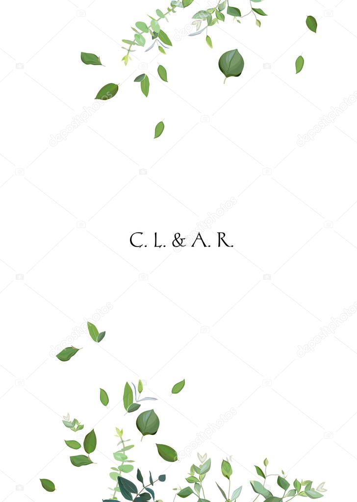 Herbal minimalistic vector frame