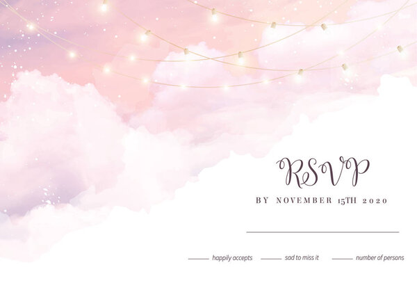 Сахар хлопок розовые облака векторный дизайн фона.