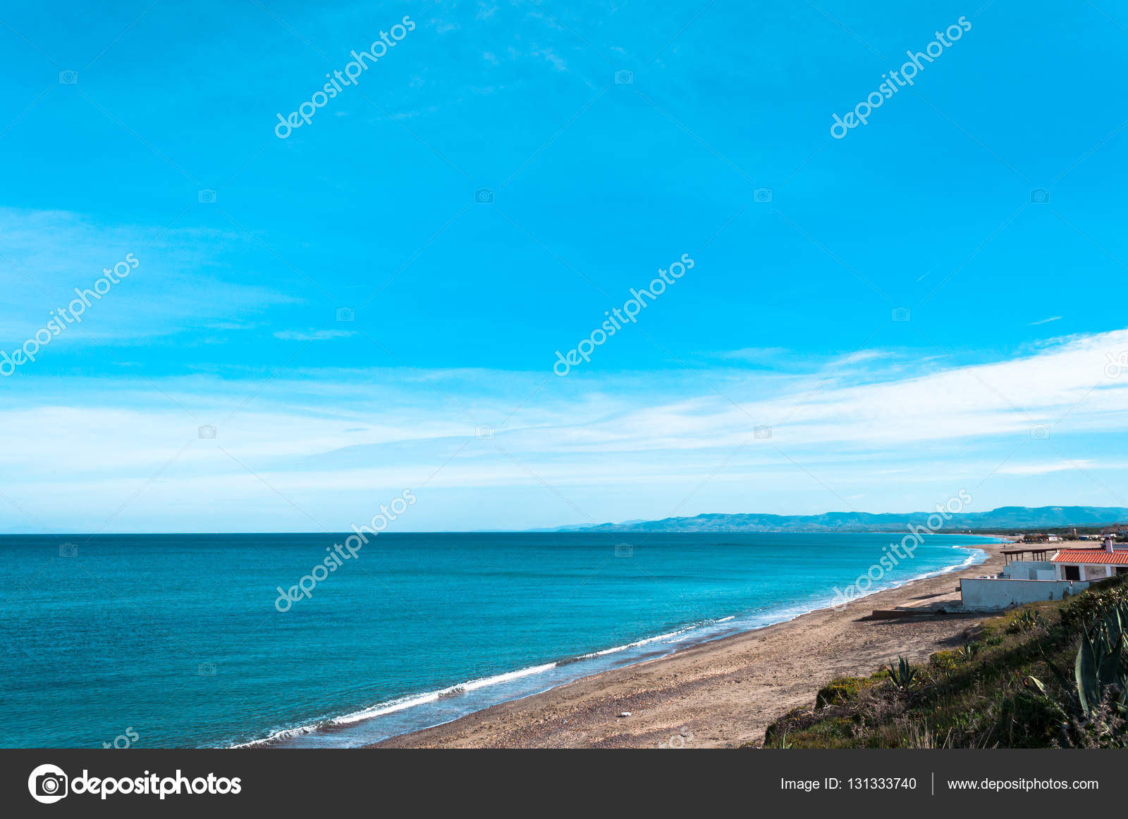 Seascape From The Beach Of Platamona Stock Photo