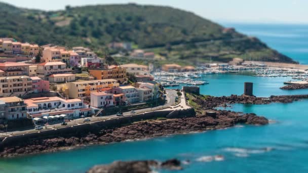 Scadenza del tempo di spostamento inclinato di Castelsardo — Video Stock