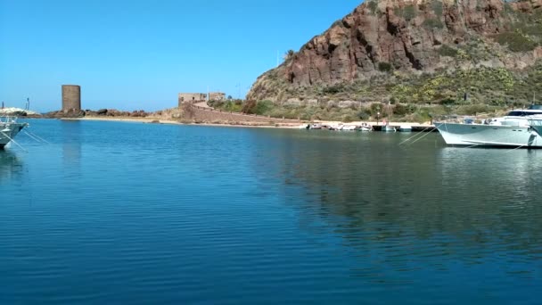 Hafen von Castelsardo — Stockvideo