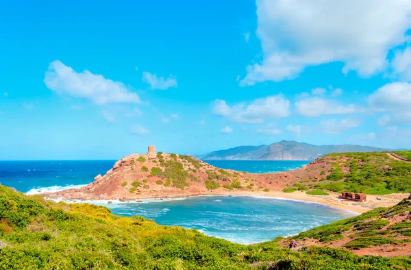 Rüzgarlı bir günde porticciolo sahil peyzaj