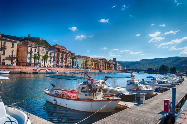 View of ancient village on a river — Stock Photo, Image