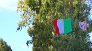 İtalyan bayrağı Rüzgar tarafından shaked