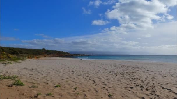 Time lapse d'une plage en hiver — Video