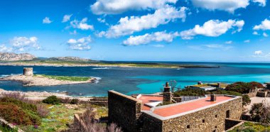 Stintino beach panoramik manzara 