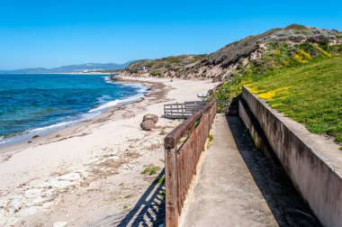 Landscape of the beach of La Ciaccia in Sardinia clipart