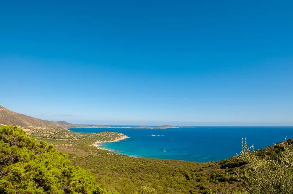 Landscape of coast of Sardinia - Villasimius — Zdjęcie stockowe