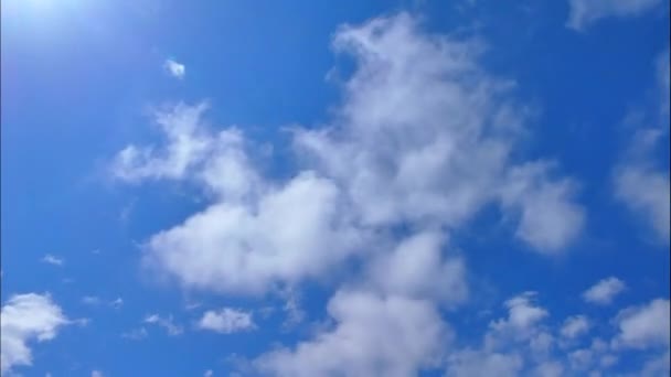 Timelapse Nuvole Cielo Blu Una Giornata Sole — Video Stock