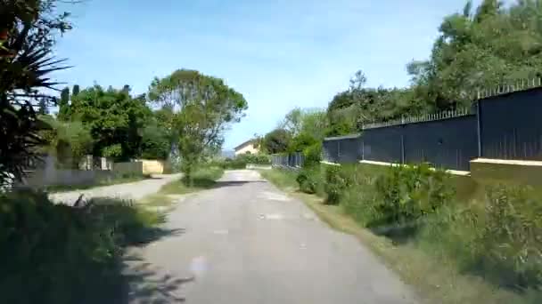 Hyperlapse Prise Vue Intérieur Voiture Conduisant Dans Une Route Campagne — Video