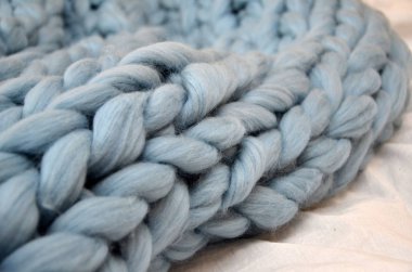 Merinos yün el boyalı. Örgü battaniye, Merinos yün arka plan Close-Up