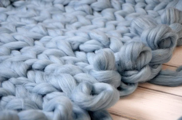 Close-up de cobertor de malha, fundo de lã merino — Fotografia de Stock