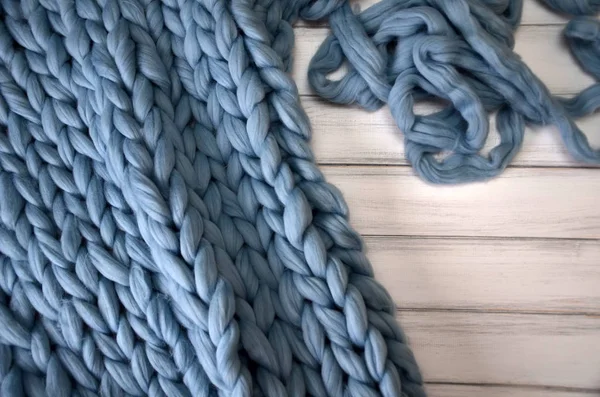 Detail deky pletené, merino vlna pozadí — Stock fotografie