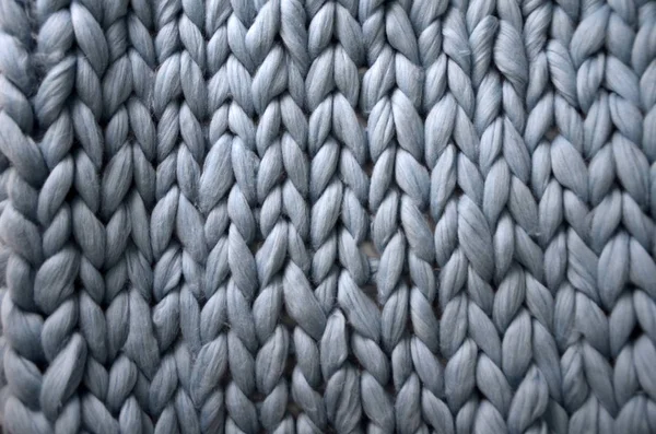 Hand Dyed Merino Wool, Merino wool handmade knitted large blanket, super chunky yarn, trendy concept — Stock Photo, Image