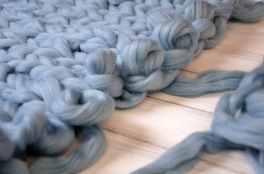Örgü battaniye, Merinos yün arka plan Close-Up