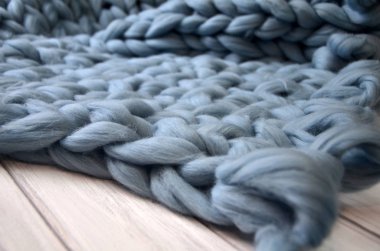 Örgü battaniye, Merinos yün arka plan Close-Up