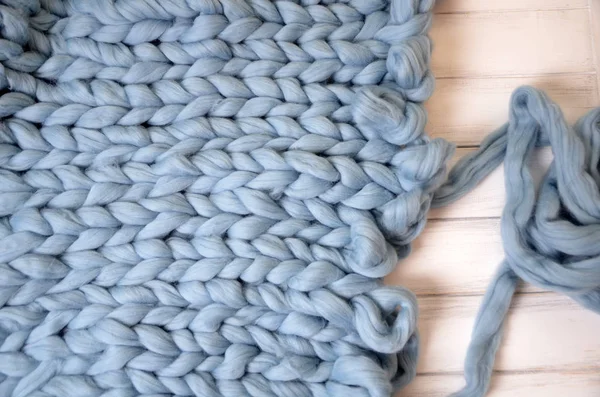 Primer plano de manta de punto, fondo de lana merino —  Fotos de Stock