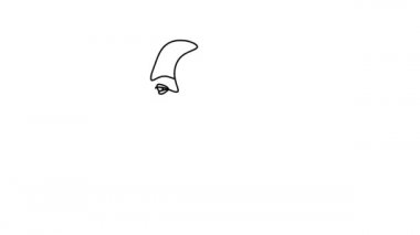 Sürekli tek bir insan çiziminin basit bir animasyonu. Çizgi sanatı video animasyonu