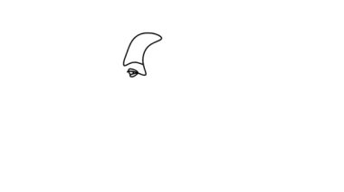 Sürekli tek bir insan çiziminin basit bir animasyonu. Çizgi sanatı video animasyonu