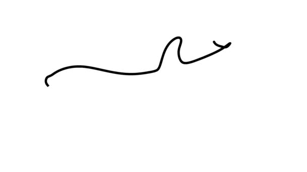 Selbstzeichnung Einfache Animation Einer Einzigen Kontinuierlichen Linienzeichnung Von Orca Killerwal — Stockvideo