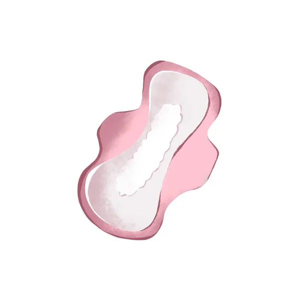 Digitale Illustration Eines Niedlichen Weiblichen Hygieneartikels Menstruationszyklus Druck Für Aufkleber — Stockfoto