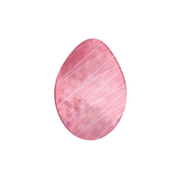 Pastelově Růžové Pruhované Varle Veselé Velikonoce Roztomilé Digitální Umění Textury — Stock fotografie