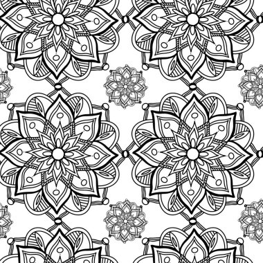 Dijital sanat karalaması kusursuz hatları beyaz arka planda kusursuz deseni var. Kumaş, ambalaj kağıdı, afişler, afişler, kartlar, reklamlar, kapaklar, web tasarımı, davetiye kartları.