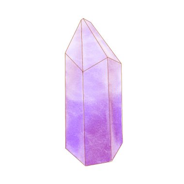 Suluboya mistik okültizm kristal menekşe ile altın ana hatlı dijital sanat. Çıkartmalar, dövmeler, afişler, posterler, kartlar, ağ, ambalaj kağıdı, kumaşlar, kırtasiye malzemeleri için yazdır.