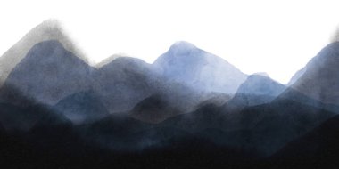 Parlak suluboya dağlar dikdörtgen arkaplan. Şirin, samimi dijital sanat. Kartlar, pankartlar, posterler, tekstil, duvar kağıdı, kapaklar, davetiyeler, web tasarımı, düğün, ambalaj kağıdı.