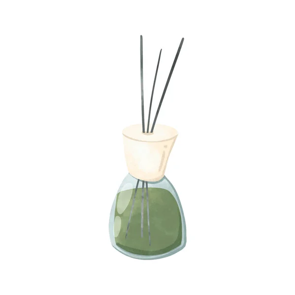 用筷子数字纹理艺术在玻璃瓶中传播香味 印刷品 用于贴纸 — 图库照片