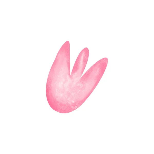 Ροζ Λουλούδι Απλό Χαριτωμένο Ακουαρέλα Υφή Ψηφιακή Τέχνη Εκτύπωση Για — Φωτογραφία Αρχείου
