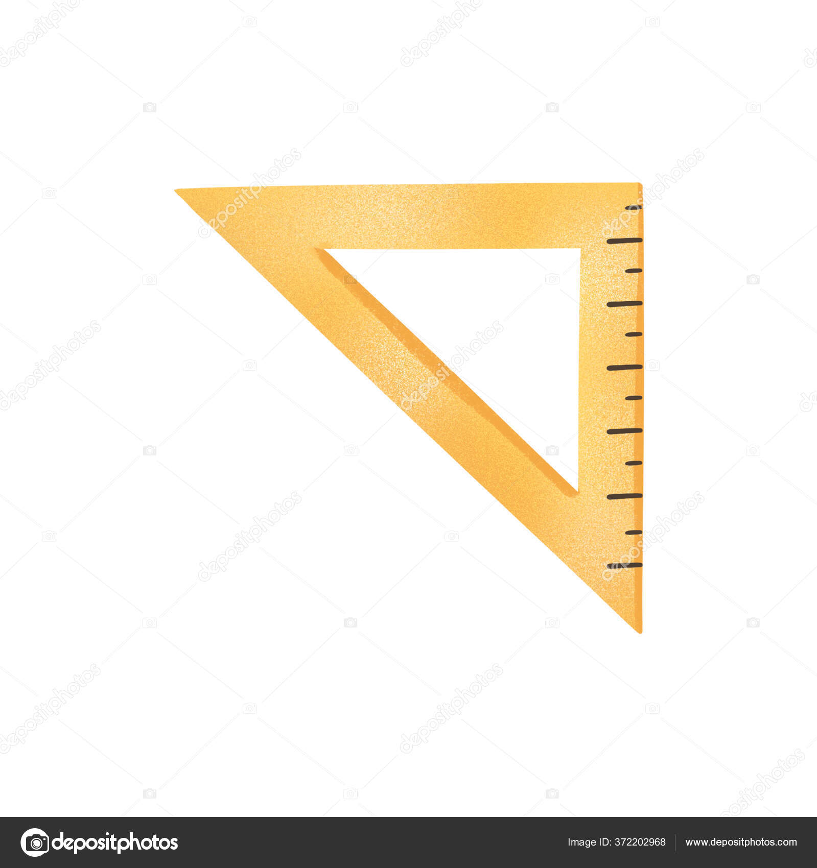 Yellow Triangle Ruler Cute Textural Digital Art Print Posters Banners ...