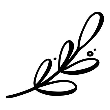 Dijital illüstrasyon çizimi baykuş yapraklı bir dal çiziyor. Çıkartmalar, posterler, afişler, davetiyeler, iş yerleri, kumaşlar ve giysiler için yazdır.