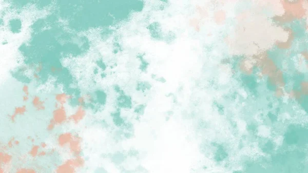 Цифровая Иллюстрация Прямоугольный Горизонтальный Фон Зеленый Белый Хлопок Облака Печать — стоковое фото