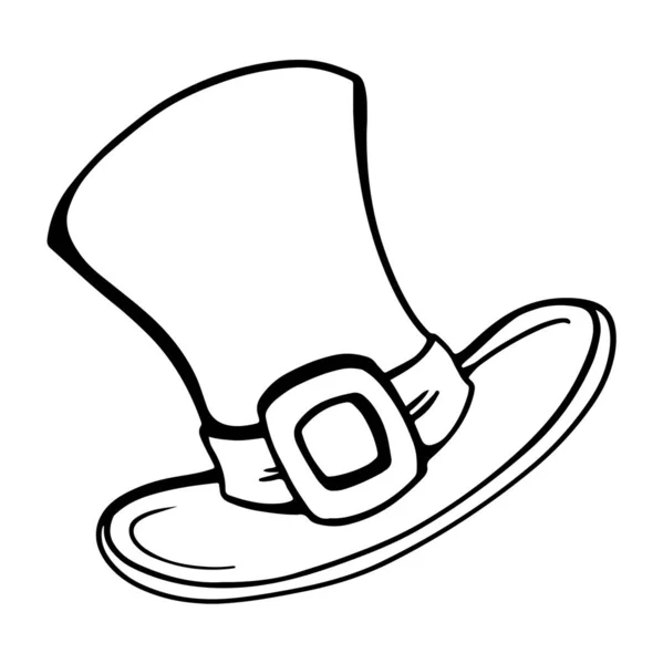 Illustration Numérique Contour Doodle Heureux Saint Patrick Jour Chapeau Lutin — Photo