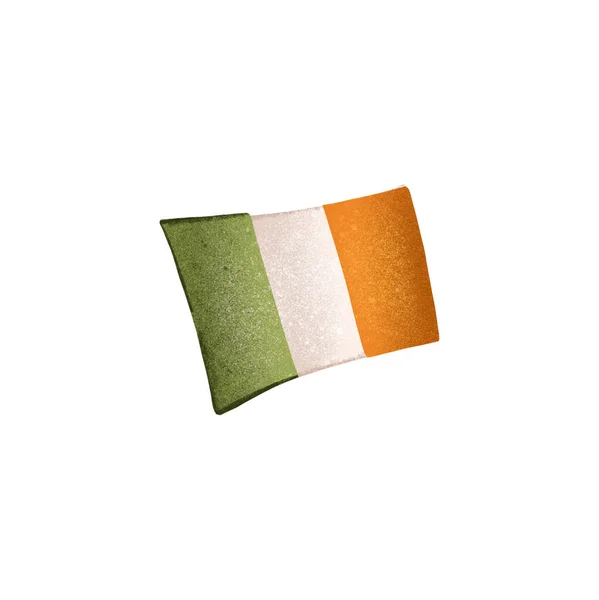 Ilustración Digital Una Linda Librería Feliz Día Patrick Bandera Irlandesa — Foto de Stock